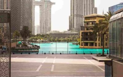 Burj Park Dubai with Dubai Fountain Lake, Burj Khalifa