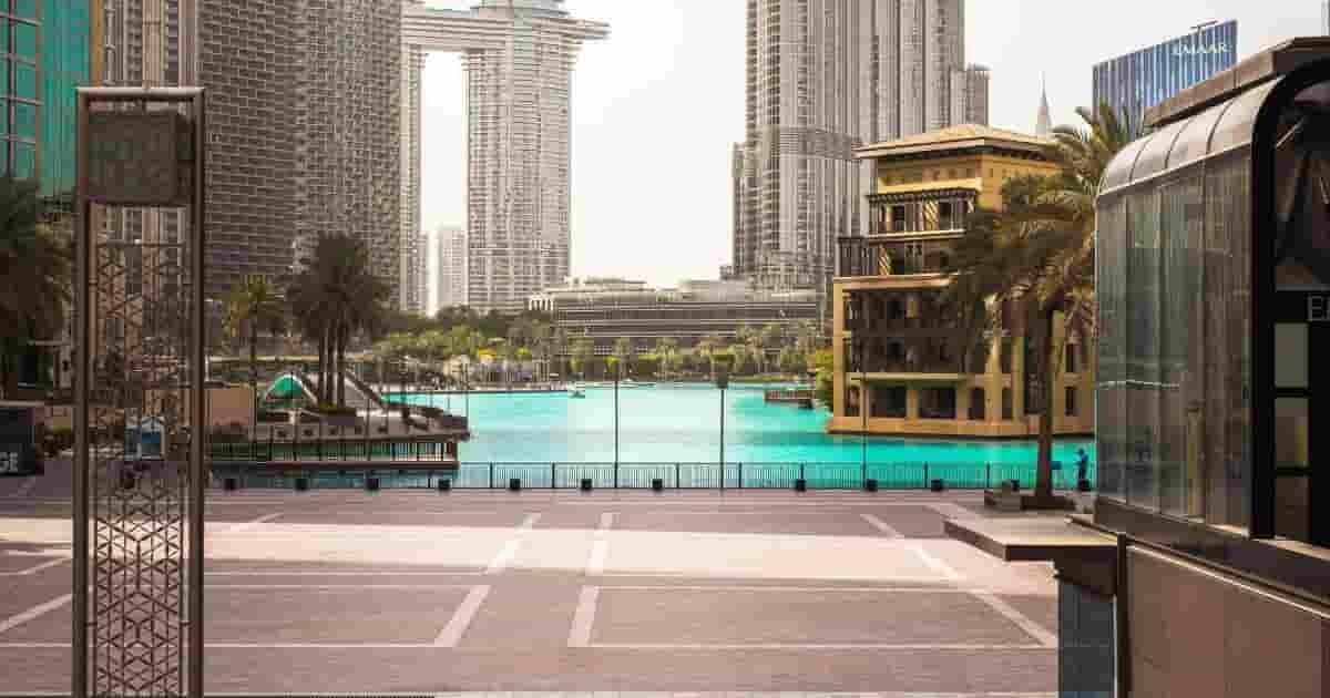 Burj Park Dubai with Dubai Fountain Lake, Burj Khalifa