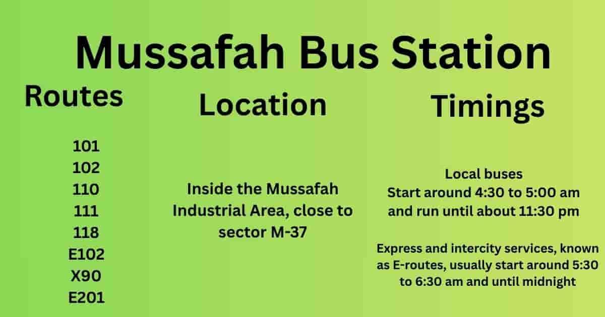 Mussafah Bus Station Guide