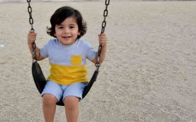 A Child on sandy area in Al jafiliya park