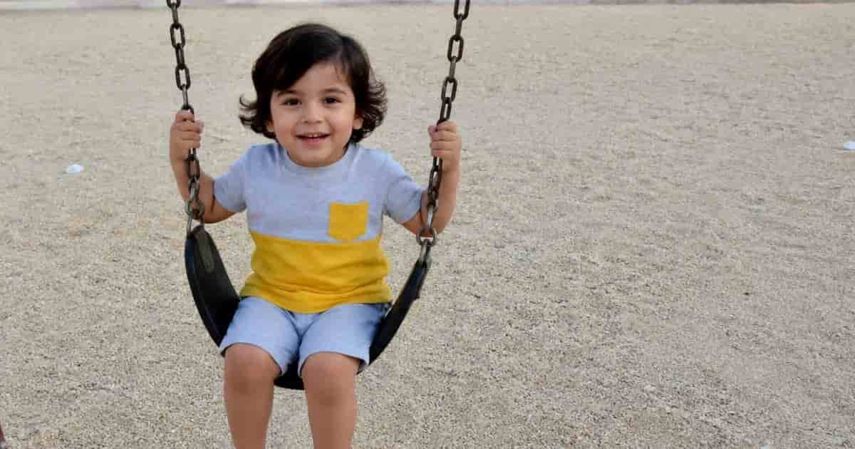 A Child on sandy area in Al jafiliya park